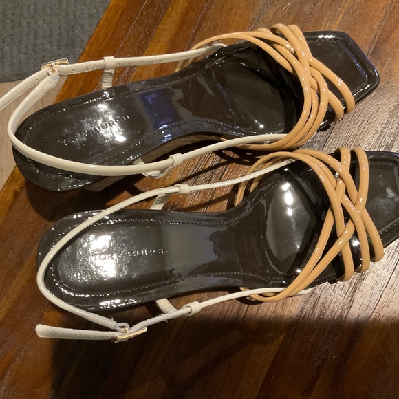 Tory Burch Multi-Strap Esppadrille Wedge Sandals Cantucci-Light Cream Size 7 - Picture 9 of 9